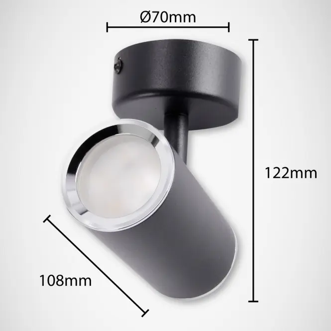 Nástenná lampa Megan Spt GU10 čierna 03656 K1,7
