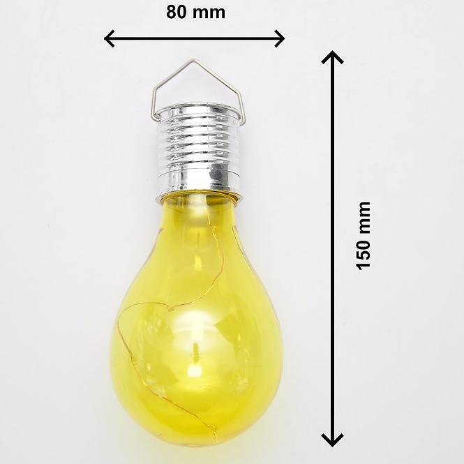 Solárna lampa GLE90899 LED – METAL, D:  8cm, H: 15cm
