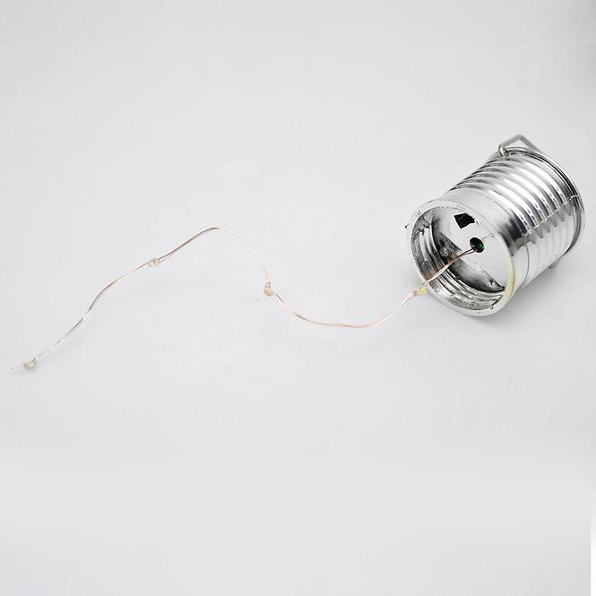 Solárna lampa GLE90899 LED – METAL, D:  8cm, H: 15cm