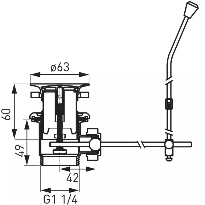 Zátka do umývadla 5/4”,2