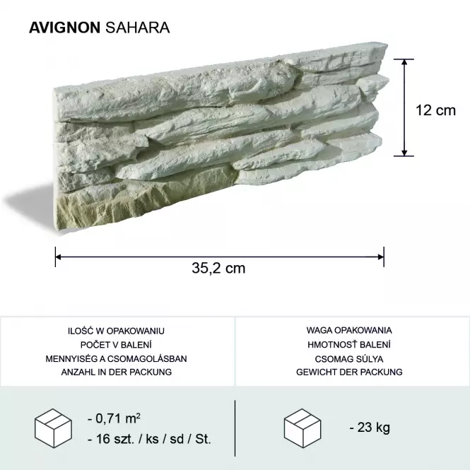 Betónový Obkladový Kameň Avignon Sahara,5
