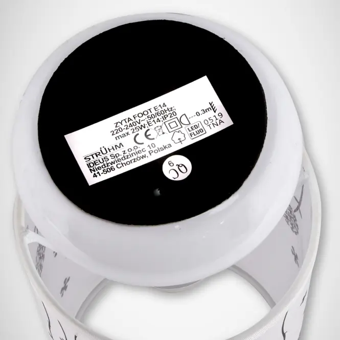 Stolná lampa Zyta Foot 03203 E14,6