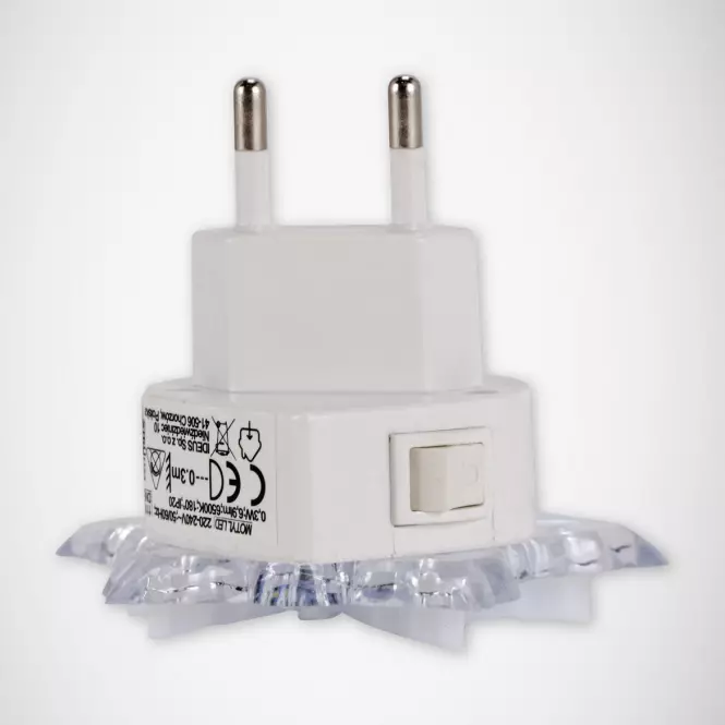 Nočná lampa Motýľ HL994L 0,4W modrá