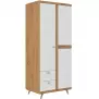 Skriňa Bergen 78 cm dub artisan/biela lesklá