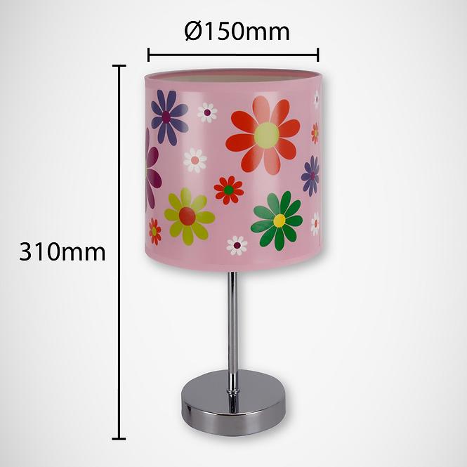 Stolná lampa Nuka E14 ružová 03651 LB1