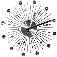 Nástenné hodiny crystals strieborný 50 cm