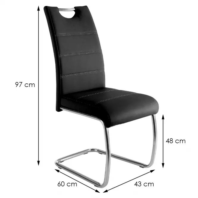 Stolička Funky čierna U-5,2
