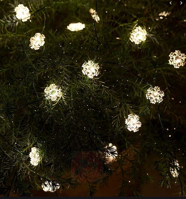 Vianočné svetielka 50l sniezynki 19/19/nik bat ww