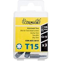 Bit Torx, T15 x 25 mm, 3 ks, Drel