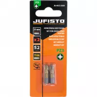 Krížový bit, titánový S2, PZ3 x 25 mm, 2 ks, Jufisto
