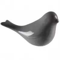 Keramická figúrka lastovička, výš. 8 cm,  šedá