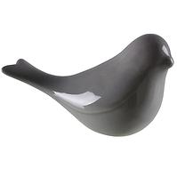 Keramická figúrka lastovička, výš. 8 cm,  šedá
