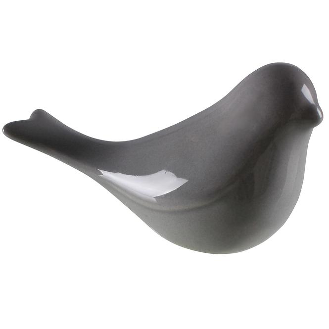 Keramická figúrka lastovička, výš. 8 cm,  šedá