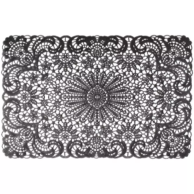 Podložka pod tanier Lace, 45x30 cm čierna ar-mata-lace-czar