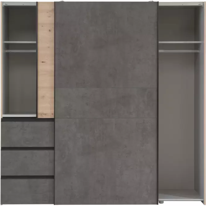 Skriňa Winn 2 200 cm Dub Artisan/Betón