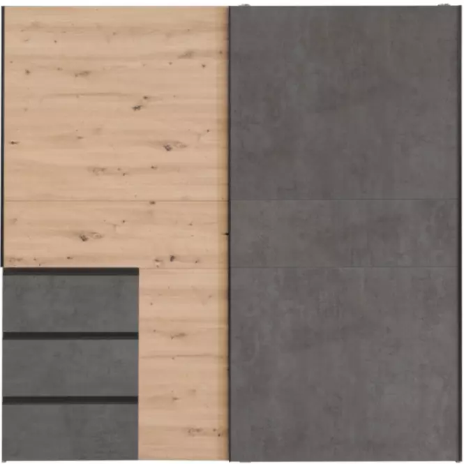 Skriňa Winn 2 200 cm Dub Artisan/Betón
