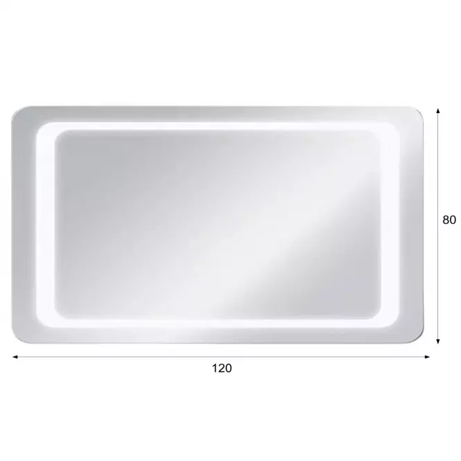 Zrkadlo LED 6 80x120