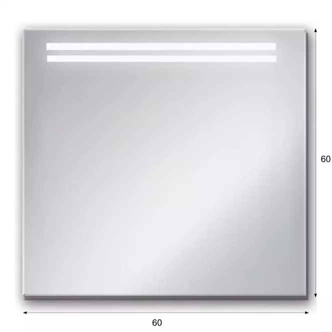 Zrkadlo LED 4/60/02 60x60