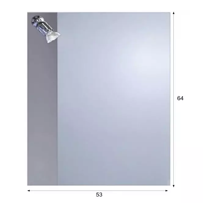 Zrkadlo lko E3 53x64 svietidlo K23 dvojfarebné obdĺžnikové