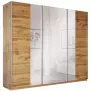 Skriňa Praga 250 cm dub wotan/zrkadlo