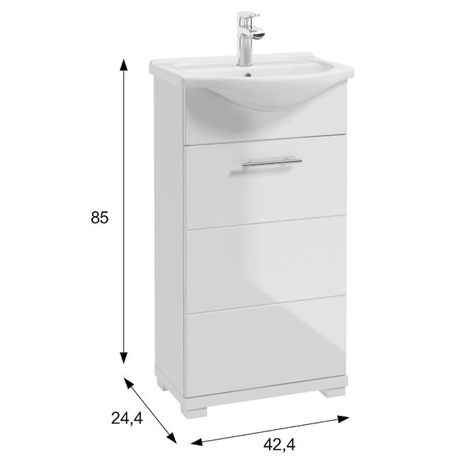 Kúpeľňová skrinka pod umývadlo Bari D45 L1529 DSM,2