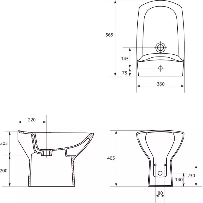 Bidet stojací Carina
