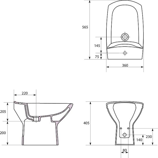 Bidet stojací Carina