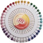 Špendlíky 0,6x34 mm perlová hlavička, na krúžku