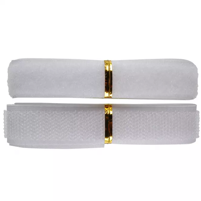 Suchý zips, šírka 2cm, dĺžka 100cm, biely