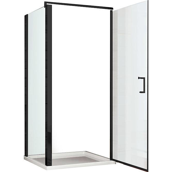 Sprchový kút Atena 90x90x190 čierna profil,3