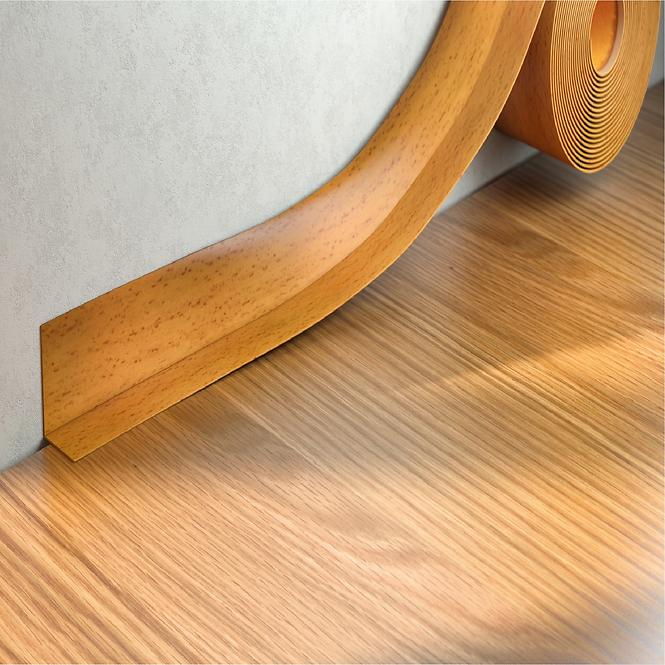 Podlahová lišta samolepiaca PVC 5bm Jasen sedy