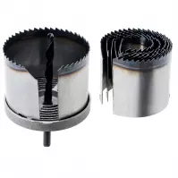 Dierovačky do dreva, kalené zuby, 26-63 mm, h 50 mm, sada 7 ks, Drel