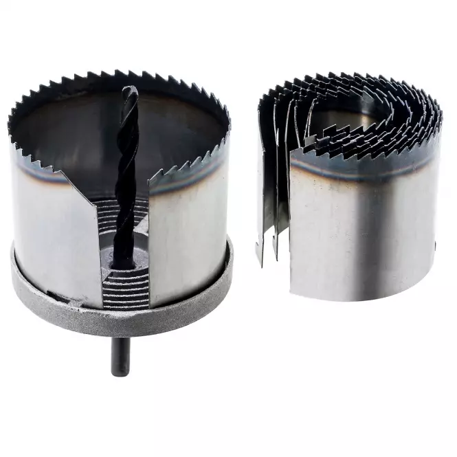 Dierovačky do dreva, kalené zuby, 26-63 mm, h 50 mm, sada 7 ks, Drel