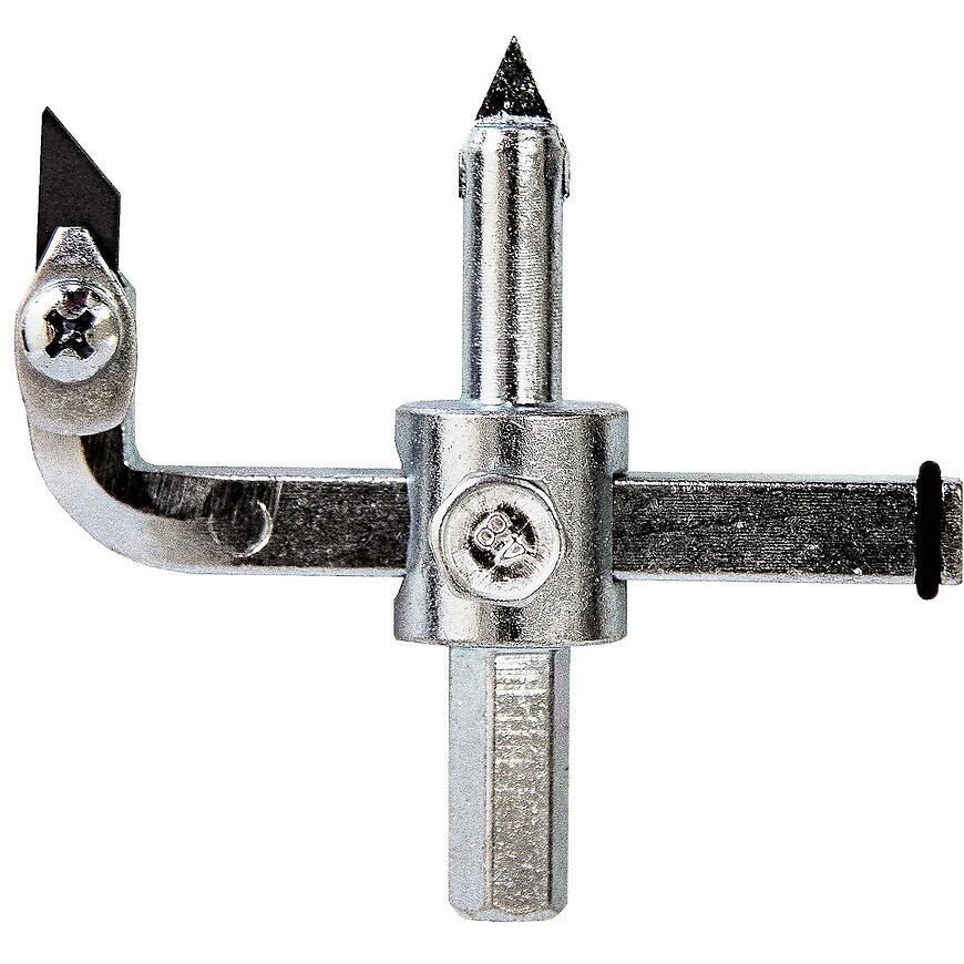 Vyrezávač otvorov do glazúry, 30-110 mm, Drel