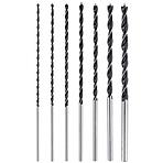 Vrtáky do dreva, predlžované, 4,5,6,7,8,10,12 mm x 300 mm, sada 7 ks, Drel