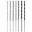 Vrtáky do dreva, predlžované, 4,5,6,7,8,10,12 mm x 300 mm, sada 7 ks, Drel