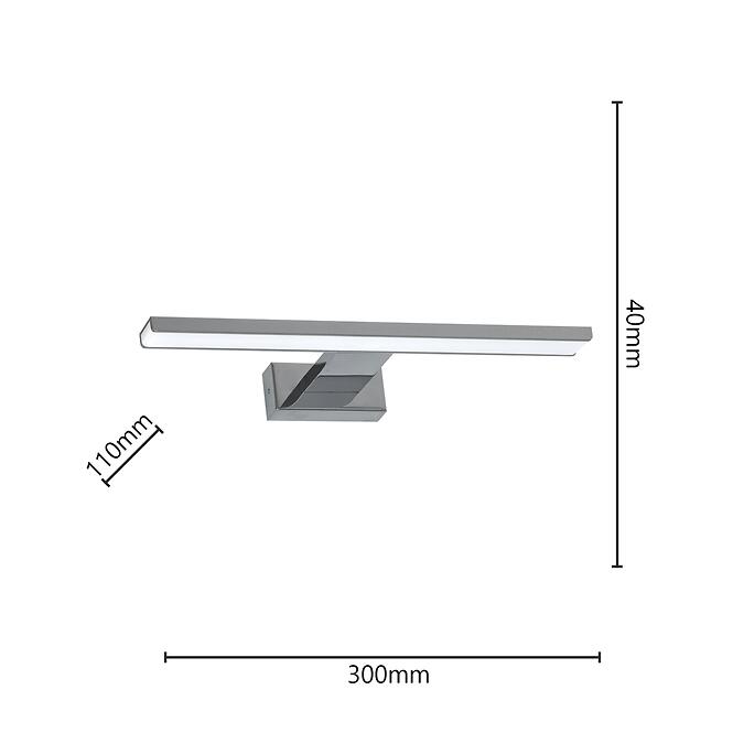 Nástenné svietidlo Shine 028 Chróm 30 cm IP44 K1