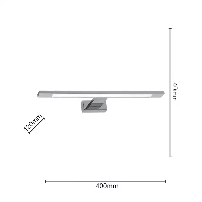 Nástenné svietidlo do kúpeľne Shine 030 Chróm 40cm IP44 K1