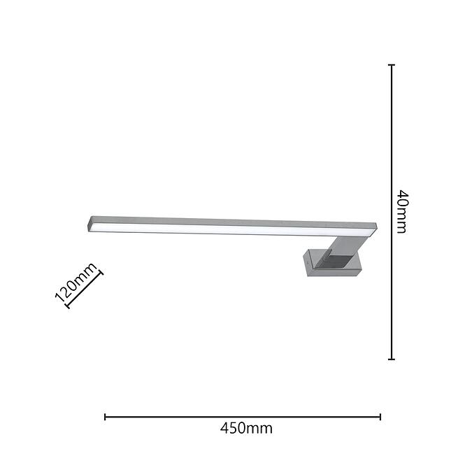 Nástenné svietidlo Shine 031 chróm 45 cm IP44 K1
