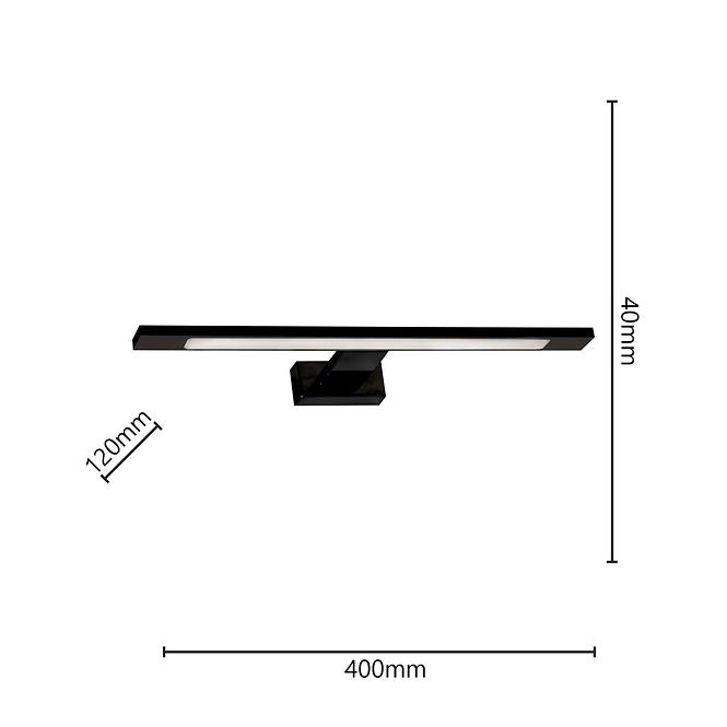 Nástenné svietidlo SHINE čierne 4379 40 cm IP44 K1,3