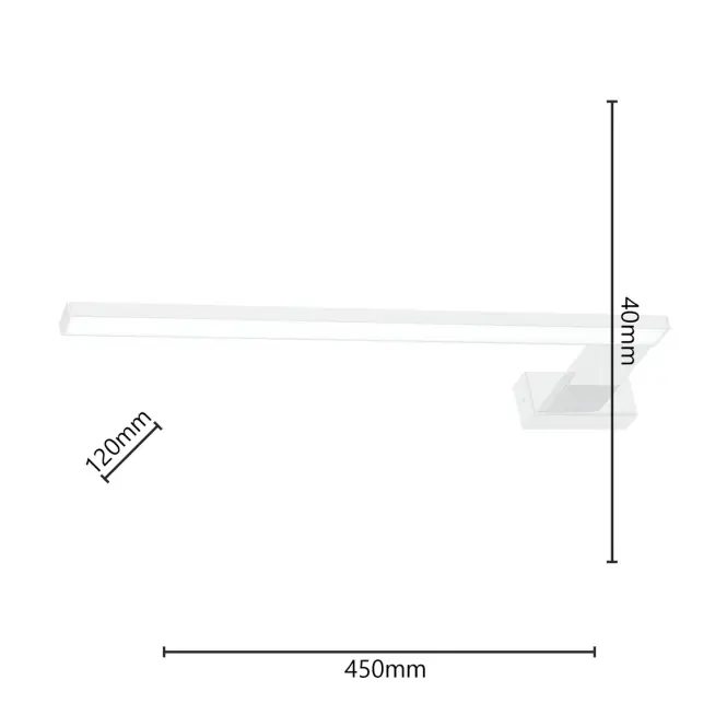 Nástenné svietidlo Shine White 3876 45 cm IP44 K1L,3