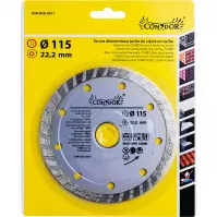 Kotúč diamantový rezný, turbo, suché rezanie, 115 mm, Drel