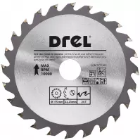Pílový kotúč do dreva, 115 mm x 24 T, Drel
