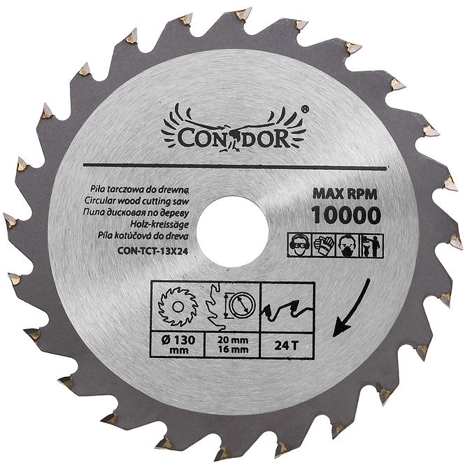 Pílový kotúč do dreva, 130 mm x 24 T, Drel