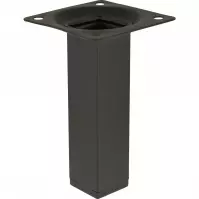 Štvorcová nábytková noha 10 cm čierna
