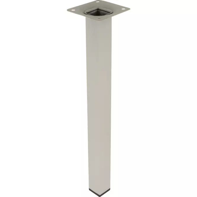 Štvorcová nábytková noha 30 cm biela