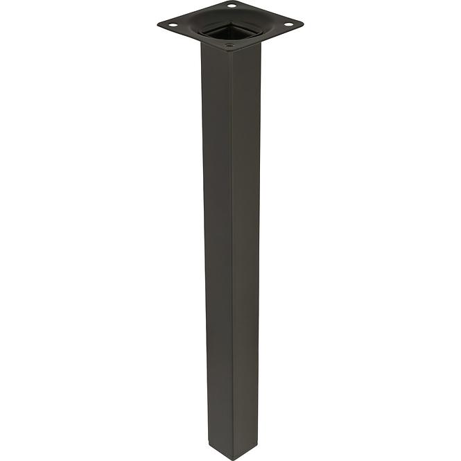Štvorcová nábytková noha 30 cm čierna