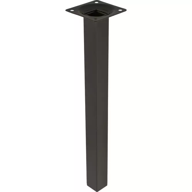 Štvorcová nábytková noha 30 cm čierna