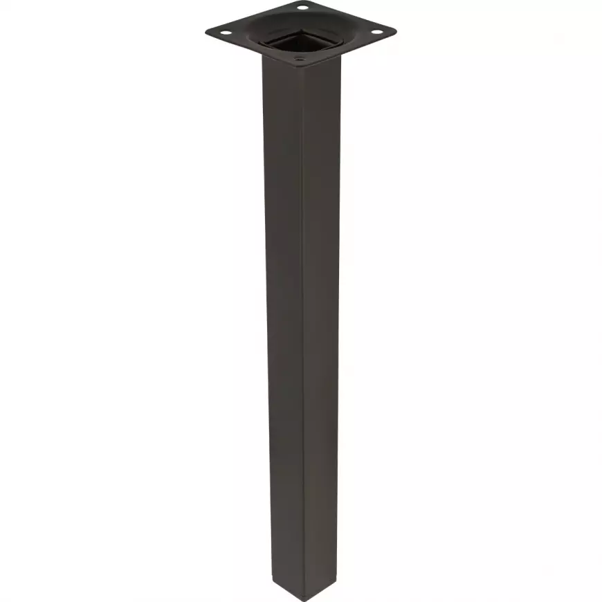 Štvorcová nábytková noha 30 cm čierna