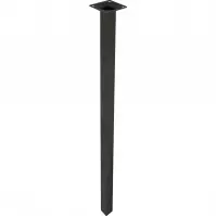 Štvorcová nábytková noha 70 cm čierna